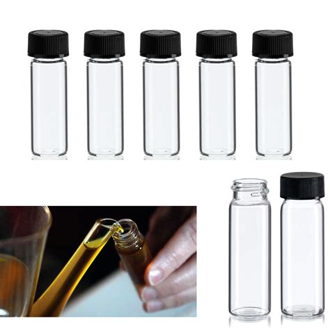 100 Mini Clear Glass Vial Bottles Cap Lab Vials Bottle 1 3 4 Tall 1 8 Oz Tubes 7795735161111 Ebay