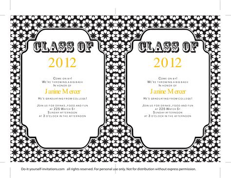 30 Free Printable Graduation Announcement Template Simple Template Design