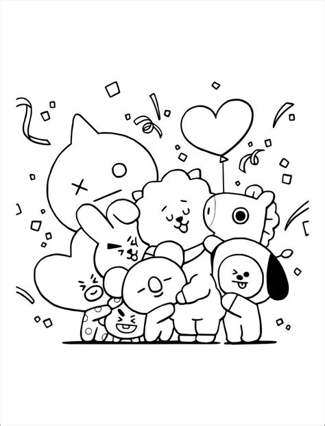 Bt21 Coloring Pages Coloringbay