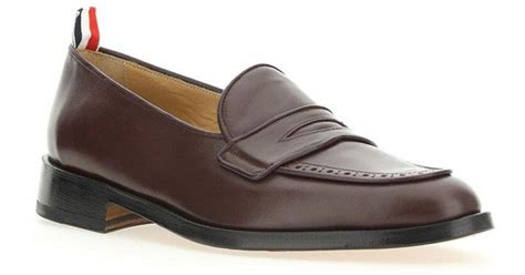 Thom Browne Soft Penny Loafers In Brown For Men Lyst Uk