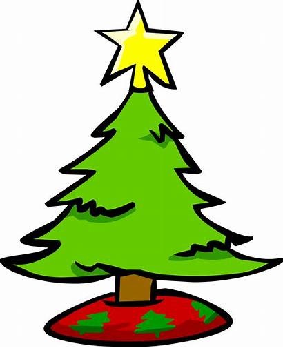 Tree Christmas Plain Club Clipart Clip Penguin