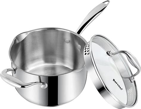 Rorence Stainless Steel Saucepan Sauce Pan With Pour Spout