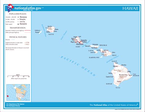 Large Detailed Map Of Hawaii State Hawaii State Large Detailed Map