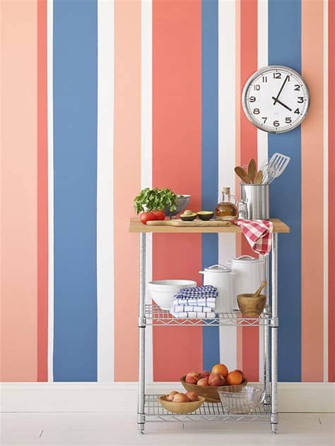 Tone down the striped effect by painting only one generate the illusion of additional width in a small bedroom by painting horizontal stripes on the walls. Painting Multicolored Stripes on a Wall | HGTV