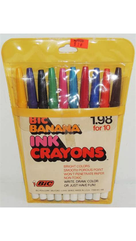 Bic Banana Ink Crayons From Back In The Day 198 For 10 Childhood