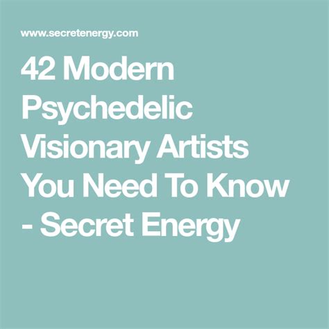 42 Modern Psychedelic Visionary Artists You Need To Know