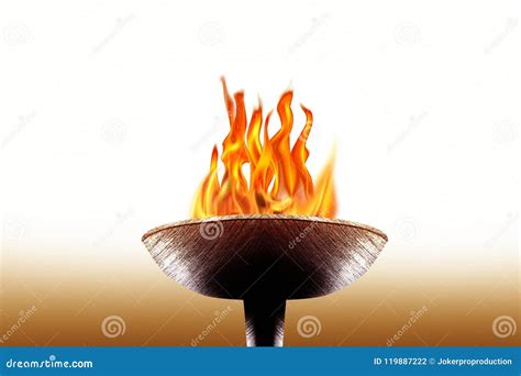 Burning Flaming Torch Stock Illustration Illustration Of Bright