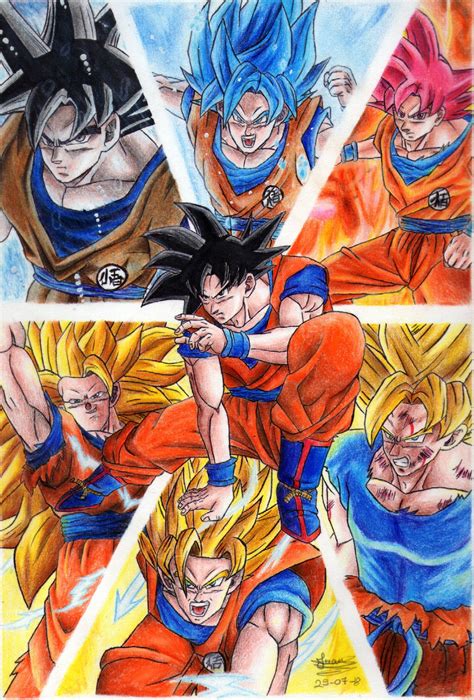 Vamos Con Son Goku Y Casi Todas Sus Fase O Transformaciones En La Saga