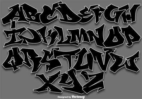 Vektor Graffiti Alphabet Buchstaben 150006 Vektor Kunst Bei Vecteezy