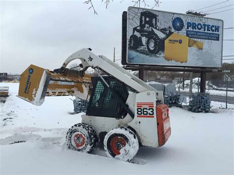 Pullback Back Drag Snow With Skid Steer Pro Tech Sno Pusher