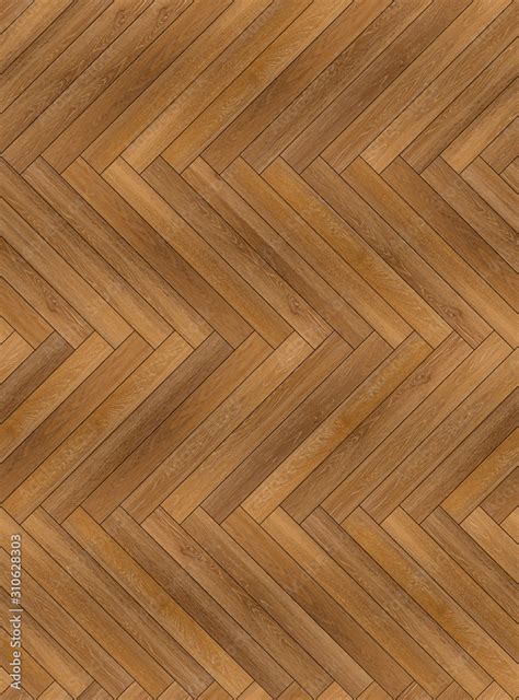 Seamless Wood Parquet Texture Herringbone Light Brown Stock Photo