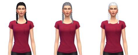 Pigtails Braid 17 Colors At Busted Pixels Sims 4 Updates