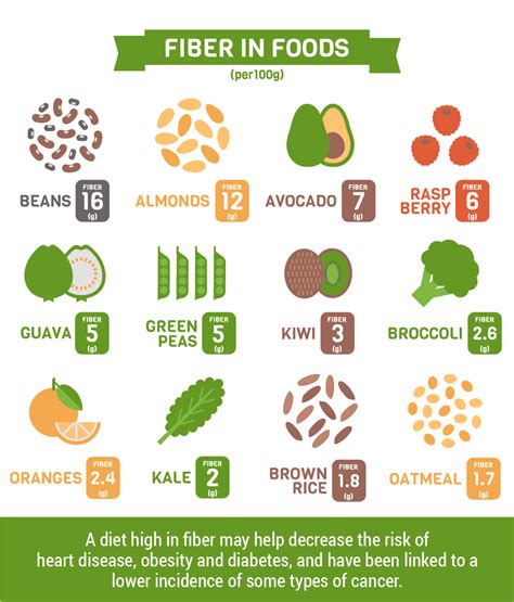Best High Fiber Foods For Your Health Infographic