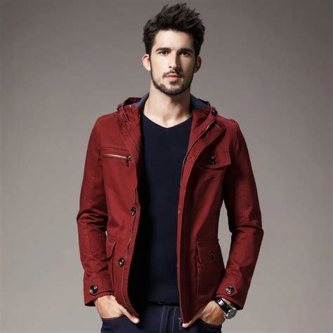 New Men Hooded Jacket Casual Shirt Slim Cotton Jacket Coat Male Models