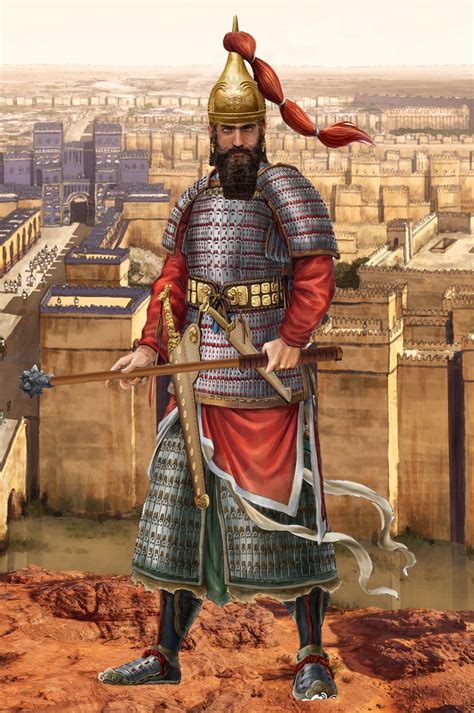 Babylonian Soldier In The Babylon City 580 Bce Persian Warrior