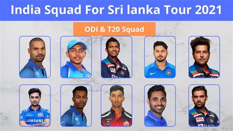 India Squad For Sri Lanka Tour 2021 India Squad For Sri Lanka 2021