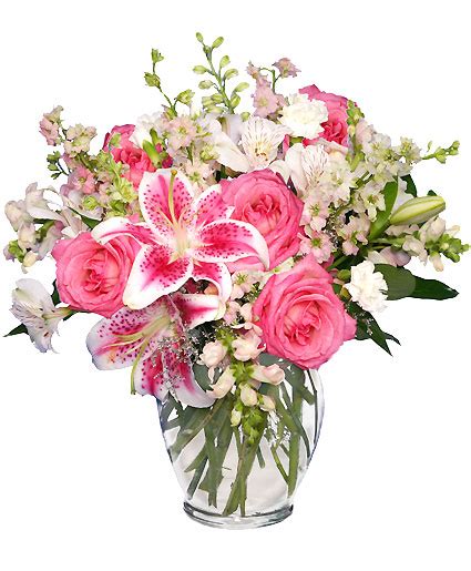 Pink And White Dreams Flower Arrangement In Trussville Al Shirleys