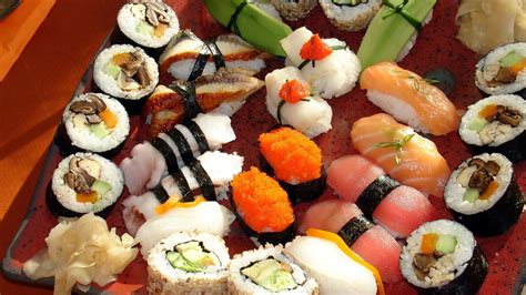 Several Types Of Japanese Sushi Dishes Wallpapers And Images