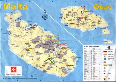 Large Scale Tourist Map Of Malta With Roads And Cities
