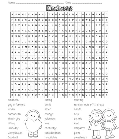 Kindness Word Search Made By Teachers
