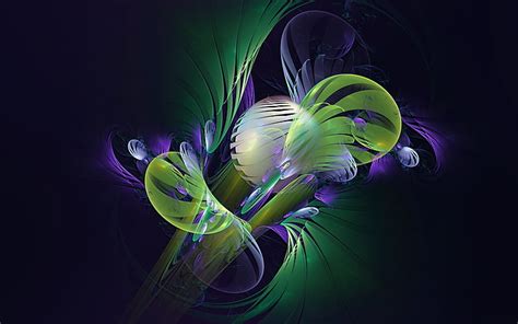 Green And Purple Illustration Form Plexus Smoke Veil Hd Wallpaper