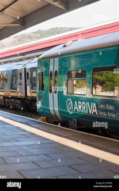Arriva Trains Wales Train Stopped At Swansea Train Station Railway
