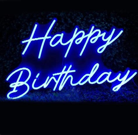 Happy Birthday Custom Neon Sign Neon Lights Neon Party Etsy Neon