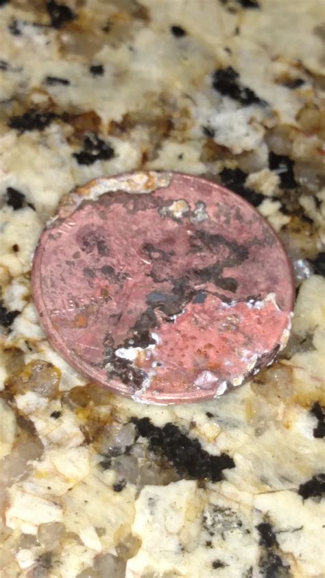 Rust Caused The Top Layer Of This Penny To Corrode And Disappear R