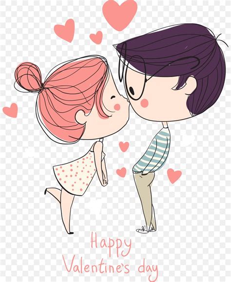 cute couple kissing cartoon drawings deeper