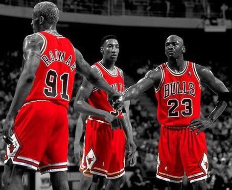 Chicago Bulls Legends Scottie Pippen Michael Jordan Dennis Rodman