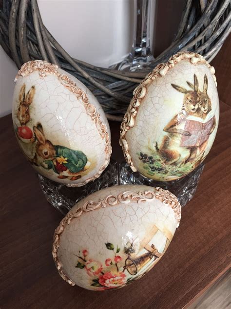 Decoupage Vintage Easter Eggs Handmade By Melania Cristea Easter Egg