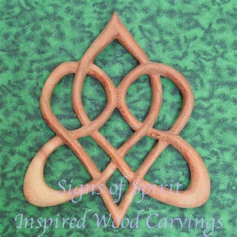 Stylized Celtic Heart Wood Carved Knot Of Everlasting Love Heart Shape