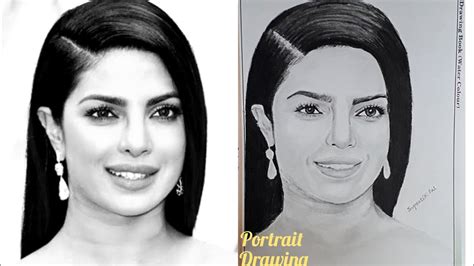 How To Draw Portrait Of Priyanka Chopra Pencil Sketch Of Priyanka