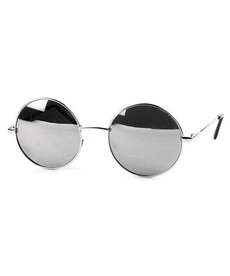 John Lennon 60s Vintage Round Hippie Sunglasses Silver Mirror Hippie