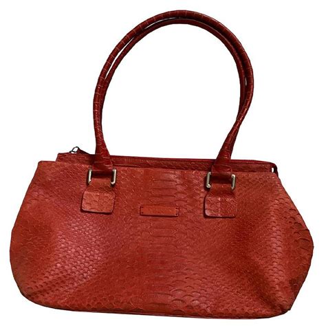 Tosca Blu Handbags Red Leather Ref834811 Joli Closet