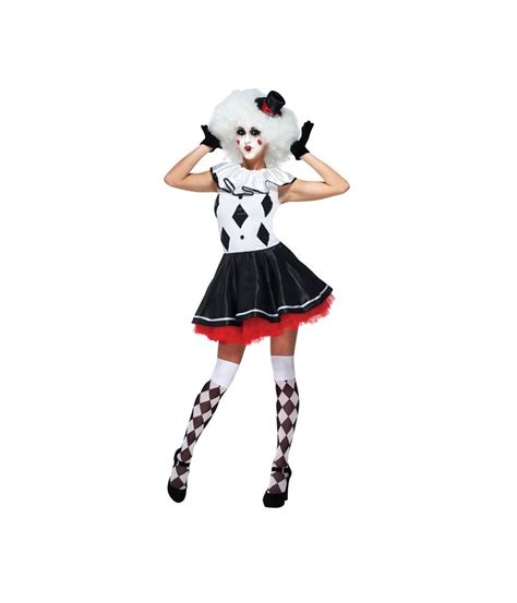 Harlequin Pantomime Clown Womens Costume Clown Costumes