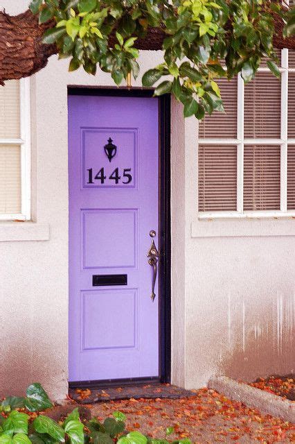 Ombre Purple Front Door With Dark Numbers Bold Front Door Purple Front