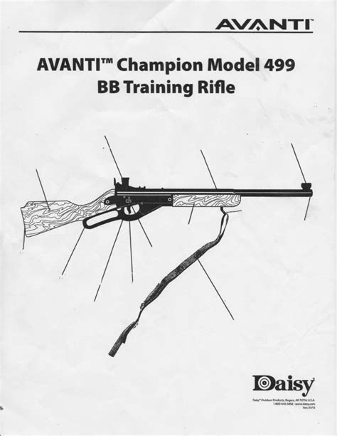 Avanti Daisy Champion Model Bb Training Rifle Parts Diagram Quizlet