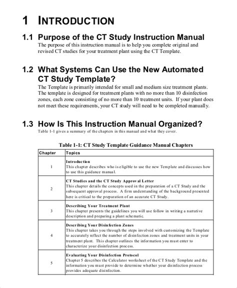 instruction manual template   word  documents