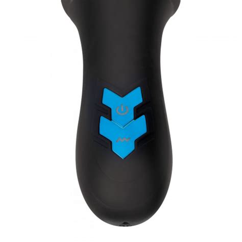 trinity for men 10x turbo silicone rechargeable penis head pleaser black blue sex toys at