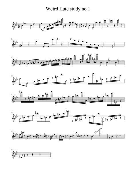 Weird Flute Study No 1 Sheet Music For Flute Solo
