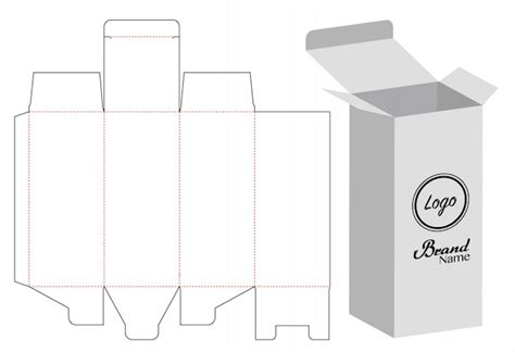 Diseño De Plantilla Troquelada Caja De Embalaje Vector Premium