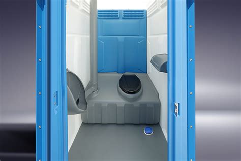 The Blue And White Construction Flush Portable Toilet By Callahead 1