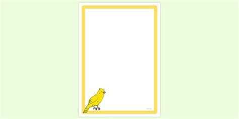 Free Cute Bird Page Border Page Borders Twinkl