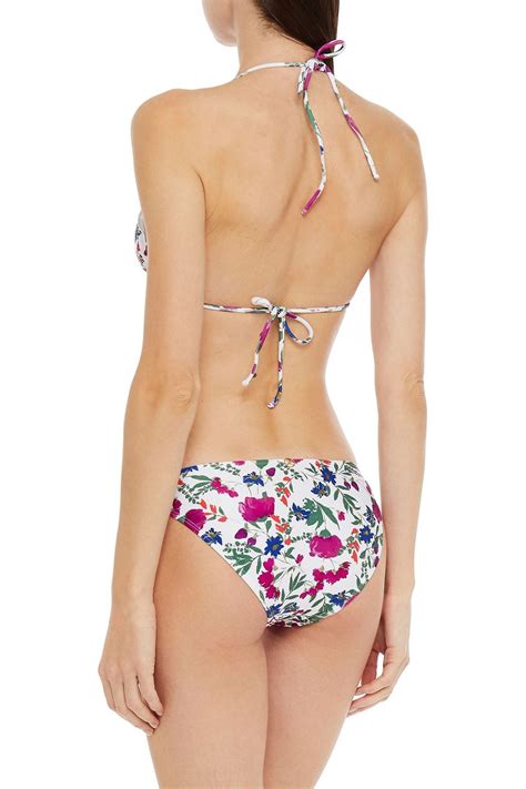 Vix Paula Hermanny Floral Print Low Rise Bikini Briefs Sale Up To