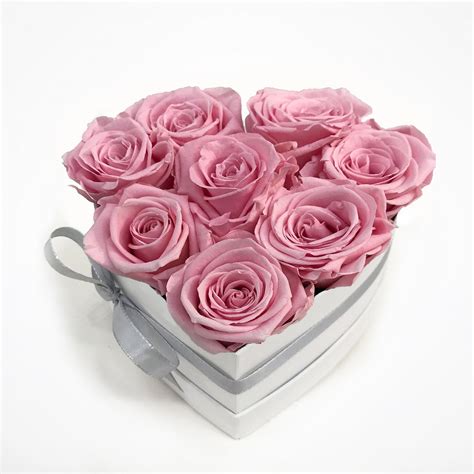 Herz Flowerbox Small Infinity Rosa Rosen