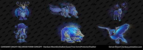 Sercan Özyurt [fan Concept] Covenant Druid Forms Night Fae World Of Warcraft