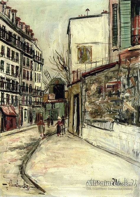 Maurice Utrillo Rue Lepic In Montmartre Oil Painting Reproductions For