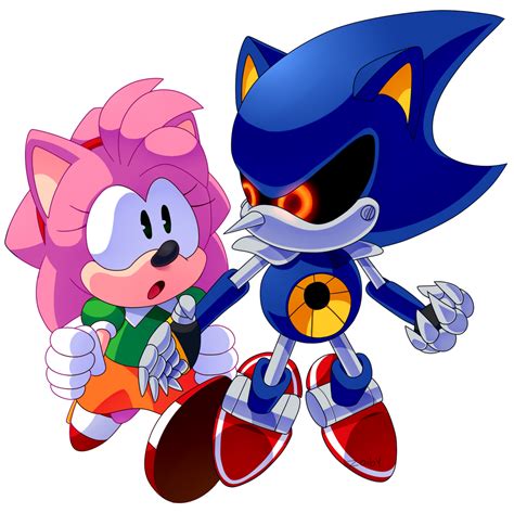 Pc Metal Sonic And Amy Rose By Zoiby On Deviantart