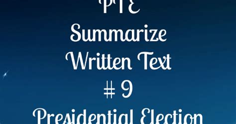 Summarize Written Text PTE Summarize Written Text Sample With Answers
